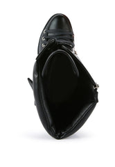 MAGNOLIA Cushion Collared Lace Up Boots