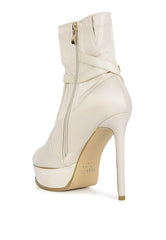 DOESBURG Satin Stiletto Ankle Boot