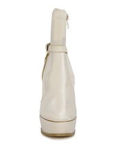 DOESBURG Satin Stiletto Ankle Boot