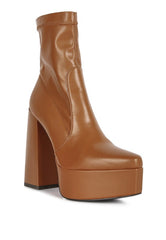 Whippers Patent Pu High Platform Ankle Boots