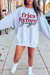 FRIES BEFORE GUYS PLUS SIZE SWEATSHIRT